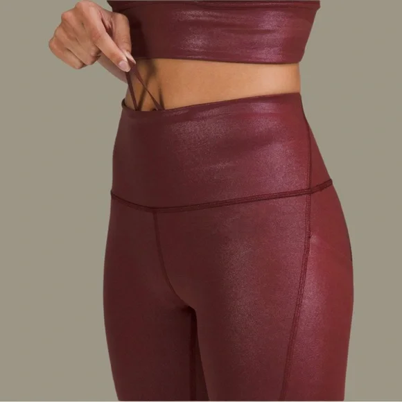 Lululemon Wunder Train High-Rise Tight with Pockets 25” Foil Leggings- Rare Find - Picture 10 of 13